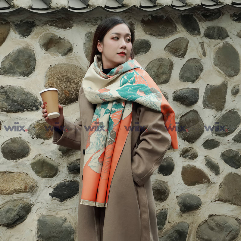 Khăn quàng cổ cao cấp len Cashmere cho nữ KQ-WD20