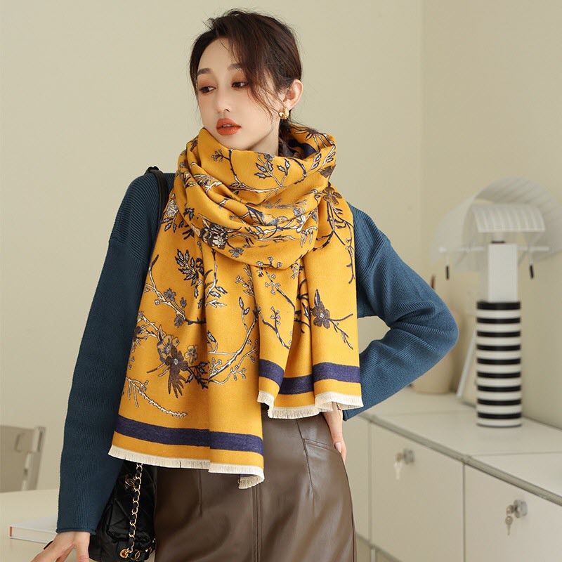 Khăn quàng cổ cao cấp len Cashmere cho nữ KQ-WD08