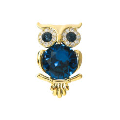 Ghim cái áo hình chim cú mèo đính đá