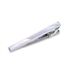 Kẹp cà vạt cao cấp đính đá KCV006 màu bạc