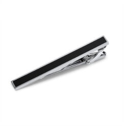 Kẹp cà vạt cao cấp đính đá KCV007 màu bạc