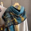 Khăn len cashmere hoạ tiết tranh Van Gogh trừu tượng