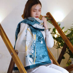Khăn quàng cổ cao cấp len Cashmere cho nữ KQ-WD27 làm quà tặng