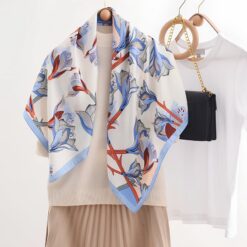 Khăn quàng cổ cao cấp lụa vuông cho nữ KQ-LV15 làm quà tặng